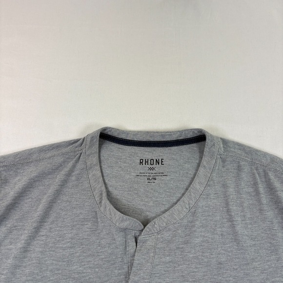 Rhone Shirt Mens XL Blue Gray Element Lounge Henley Performance Stretch - Picture 3 of 9